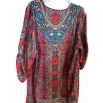 Urban Coco NWT  Bohemian Multicolor Paisley Women's sheath dress size XL Photo 3