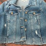 Boutique Cropped Denim Jacket Size M Photo 3