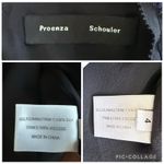 Proenza Schouler Silk Chiffon Dress Fringe Flowy Black Blue Women’s Size 4 Photo 12