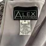 Alex Evenings  Gray‎ Lace Sequins Rosette Mesh Illusion Flare Party Dress Size 8 Photo 8