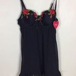 Morgan Taylor  Women Vtg Sexy Black Sheer Babydoll nightgown & Thong  Sz. Sm NWT Photo 1