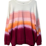Athleta Women Size LT Colorful Ombre Oversized Sweater Modern Preppy Designer Photo 0