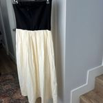 Paper Heart  Strapless Black Cream Colorblock Midi Maxi Dress Size Large Photo 4