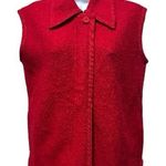 Real Comfort Red Boiled Wool Zip Vest Women’s S Photo 0