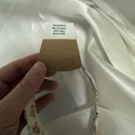 Handmade  Blue and Pink Floral Wristlet Keychain with Light Blue Pompom Photo 5