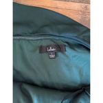 Lulus  Emerald Satin One-Shoulder Asymmetrical Maxi Dress Size L Draped Slit Photo 4