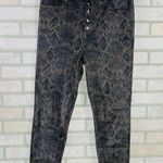 J Brand Lille Coated Super High Rise Boa Printed Skinny Jeans Size 31 Photo 0