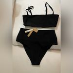 SKIMS NWT  2pc Bikini Swimsuit Onyx Size M Photo 1