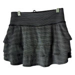 Athleta Stripe Tiered Ruffle Skort Size XS Navy Athletic Tennis Running Pocket Photo 0