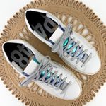 P448 NEW  Jack Lined Sneakers White Metallic Women’s Sz 41 Photo 3