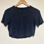 Lululemon  Hold Tight Cropped Ribbed T Shirt in Black Size Small Photo 1