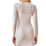Reformation  - Dee Dress Ivory/White Textured Long Sleeve Size Medium NWT Photo 8