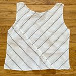 La Bottega Di Brunella Linen Asymmetrical Striped Tank Top Size Small Italy Photo 0