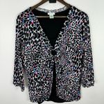Laura Ashley Top Womens XL Animal Print Layered Ruched Whimsigoth Boho Artsy Y2K Photo 0