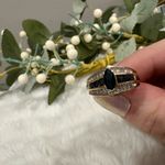 14K White Gold Sapphire & Diamond Ring Photo 2