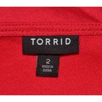 Torrid Women's Red Floral Open Weave Off Shoulder Sweatshirt Plus Size 2 2X Photo 6