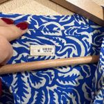 Warm Blue White Floral Garden Tunic Dress Size L Photo 7