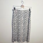 American Eagle Outfitters Gray Midi A-Line Skirt Snake Print Size Large Photo 8