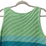 So Blue Striped Sleeveless Knit Top Size L Tranquil Waters Blue Green Beach Size L Photo 4