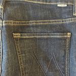 MOTHER Women's Straight Leg Jeans in Blue with Red Stripe Size 30 Photo 8