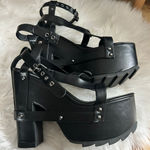 YRU black platform heels size 12 women’s midnight call style Photo 0