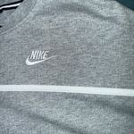 Nike  Heather Gray Crop top long sleeve with White Accents Photo 3