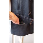 Guess women vintage wool black peacoat belted jacket Sz medium Photo 3