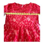 Free People Red Mesh Floral Lace Overlay Dress Size 4 Photo 8