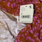 Free People  Marsaille Mini Dress Rust Combo Leopard Print Cutout - S NWT Photo 7