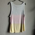 American Eagle 💖 Outfitters Soft & Sexy Ombré Pink and Yellow Relaxed Tank Top Photo 3