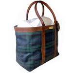 Ralph Lauren  Black Watch Plaid Oversized Travel Work Carry-On Shoulder Bag 40cm Photo 2