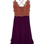 Free People  Adella Dress Small Pink‎ Boho Festival Goth Fairy Whimsy Romantic Photo 0