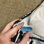 Women’s Medium Black/White Striped Tankini Black Photo 2