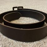Cuir Veritable Brown Leather Belt With Brass Buckle Large Photo 1