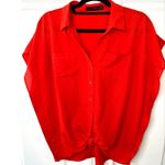 The Limited Solid Collared Button Down Blouse Photo 8