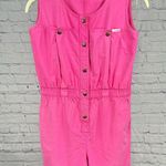 Dreamers Vintage 1980's Pink Jumpsuit by Dreams size Medium cute button snaps and pockets Photo 2