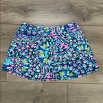 Lilly Pulitzer Luxletic Aila Skort Hydra Blue Dandy Lions Pink Skirt Size Large Photo 2