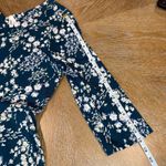 Pact  V-Neck Midi Dress Organic Cotton Dark Teal Blue Floral Size XL Photo 7