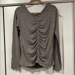 Zella Dark Gray Ruched Women's long sleeved top medium Photo 1