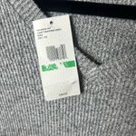 Jessica Simpson Womens Size Large Gray NWT V Neck Ribbed Knit Bodysuit Photo 2