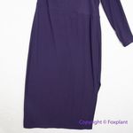 Eloquii  Asymmetric Fitted Midi Sweater Dress in purple, size 18/20‎ Photo 13