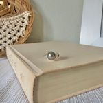 Gray Pearl & Silver Abstract Swirl Ring “Nahanni” Statement Mermaidcore Classic Jewelry Photo 2