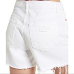 Free People NWT  Maggie Distressed Shorts Optic White SZ-32 Photo 4