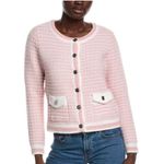 Nanette Lepore NWT Nanette  women's Cardigan Jacket In Pink / White Photo 1