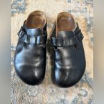 Birkenstock Black Leather Clogs Shoes Size 39/8.5 Photo 8