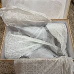 Badgley Mischka  Jewel Silver Strappy Sandals Omari Block Heels 7.5 NIB Photo 7