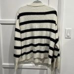 American Eagle Black and White  Oversized cozy winter Striped Sweater  L Photo 5