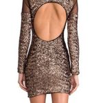 Dress the Population Silver sequin Body-Con dress with mesh shoulders Photo 5