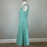 Adrianna Papell Sequined Boucle Midi Fit and Flare Cocktail Dress Green Size 6 Photo 4