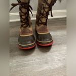 Sorel  Joan Of Arctic Boots Eskimo Waterproof Boots Tall Thick Warm Brown Pink 8 Photo 5